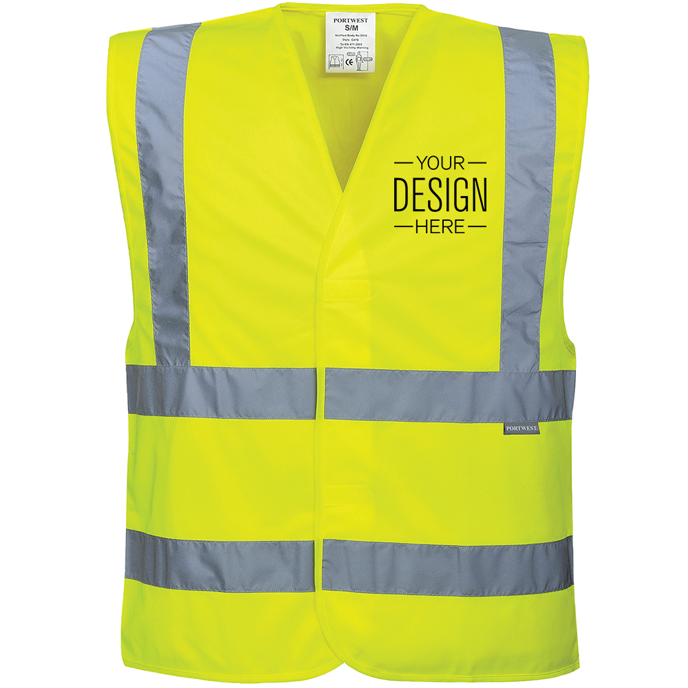 Portwest Hi-Vis Two-Band-And-Brace Vest (C470) - Image 2