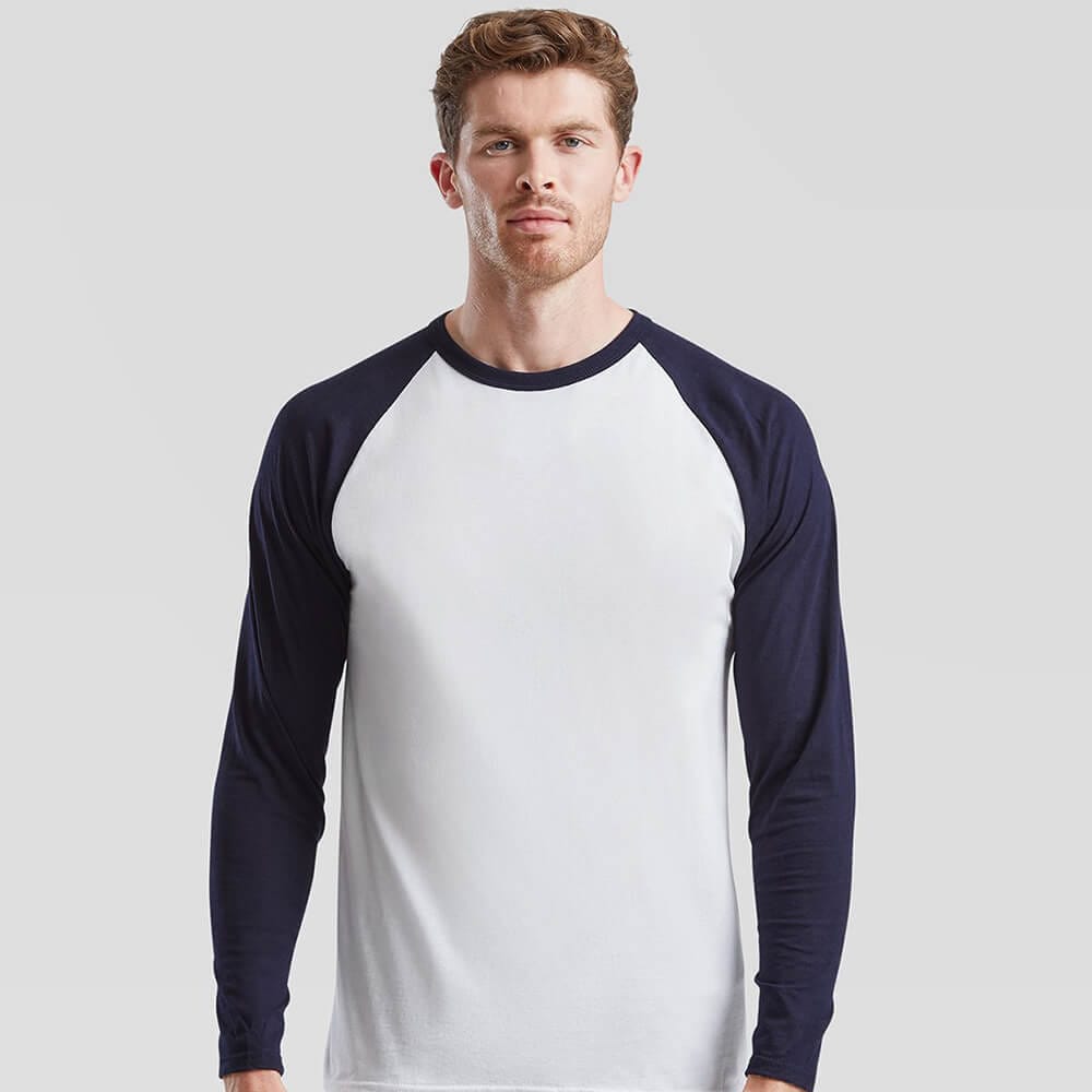 Fruit of The Loom Long Sleeve Baseball T - Image 2